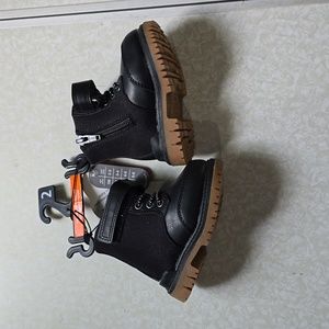 Combat Baby Boy Boots shoes easy‎ on/off Black Size 2